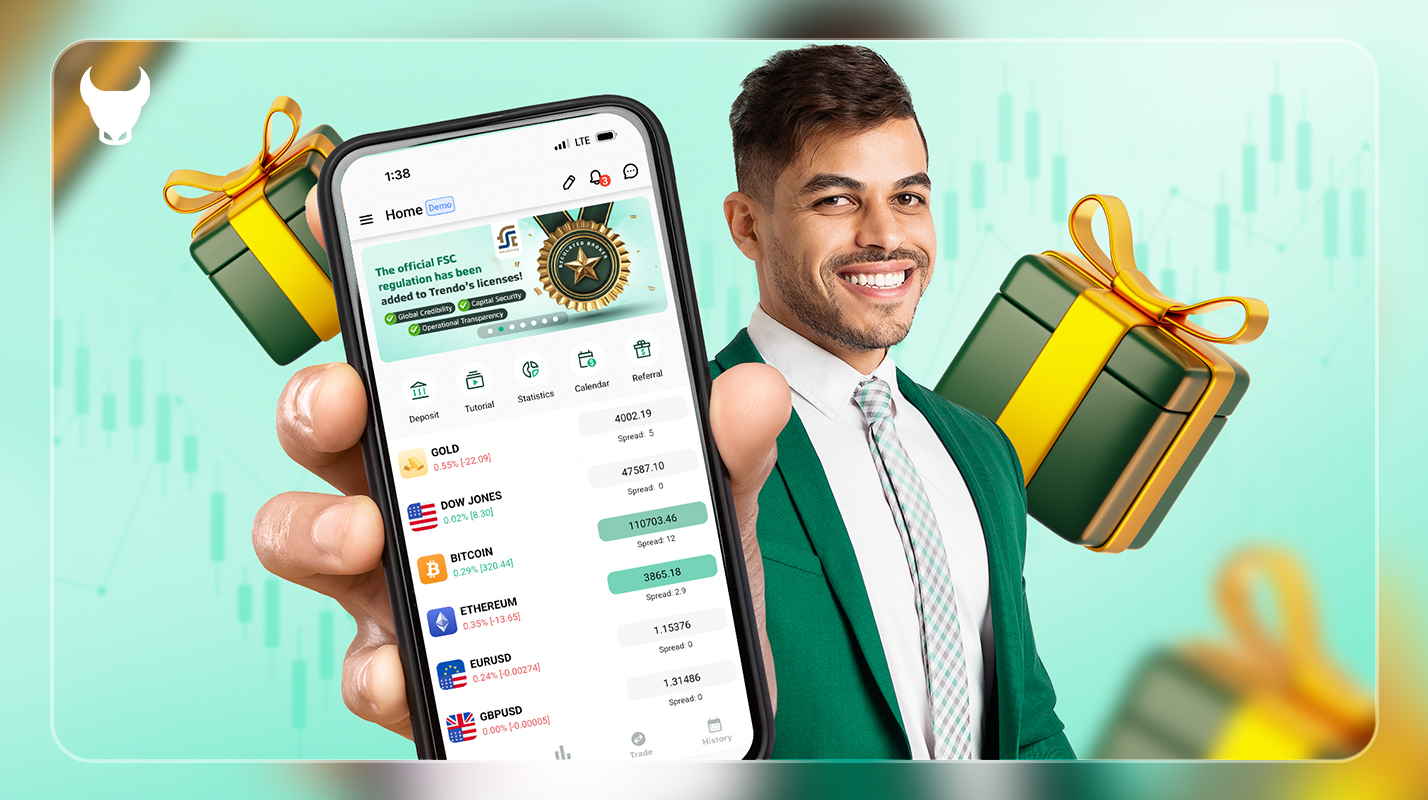 ثبتنام در بروکر ترندو و دریافت ۱۰۰ دلار بونوس رایگان